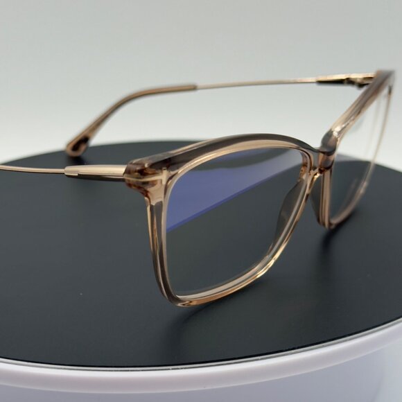 Tom Ford TF5687-B Transparent Brown Blue Light Glasses Display 56-14-140 READ - Picture 10 of 10